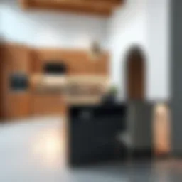 Sleek modern kitchen island design showcasing functionality and style