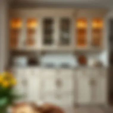 Elegant kitchen cabinetry with glass doors, perfect for showcasing dishware