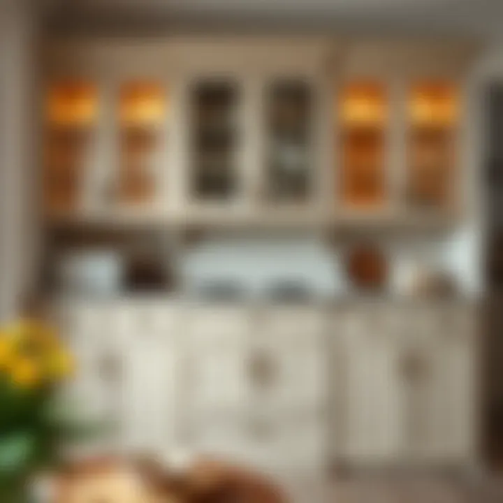 Elegant kitchen cabinetry with glass doors, perfect for showcasing dishware