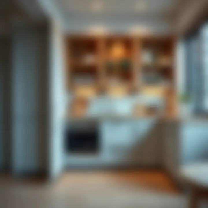 Versatile kitchen cabinet utilized for various storage needs.