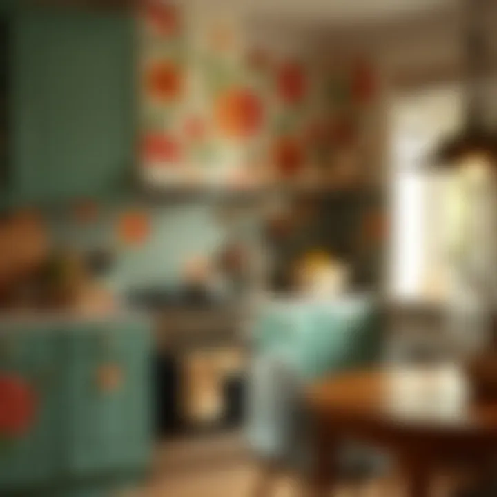 Colorful Kitchen Artwork Colorful and vibrant kitchen artwork with floral patterns