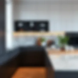 Elegant kitchen countertop showcasing a blend of materials