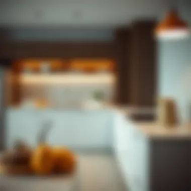 Modern kitchen countertop design with stylish accessories