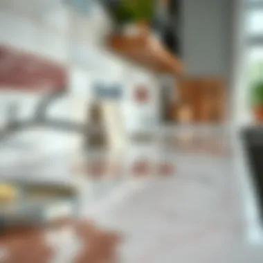 Variety of Countertop Materials and Textures Close-up of different countertop materials with textures