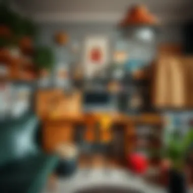 Eclectic Workspace Creativity Eclectic workspace filled with unique decor items