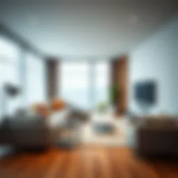 Stunning modern living room with minimalist decor