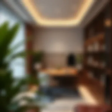 Elegant workspace featuring innovative storage solutions