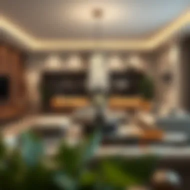 Sophisticated living room design showcasing modern furniture