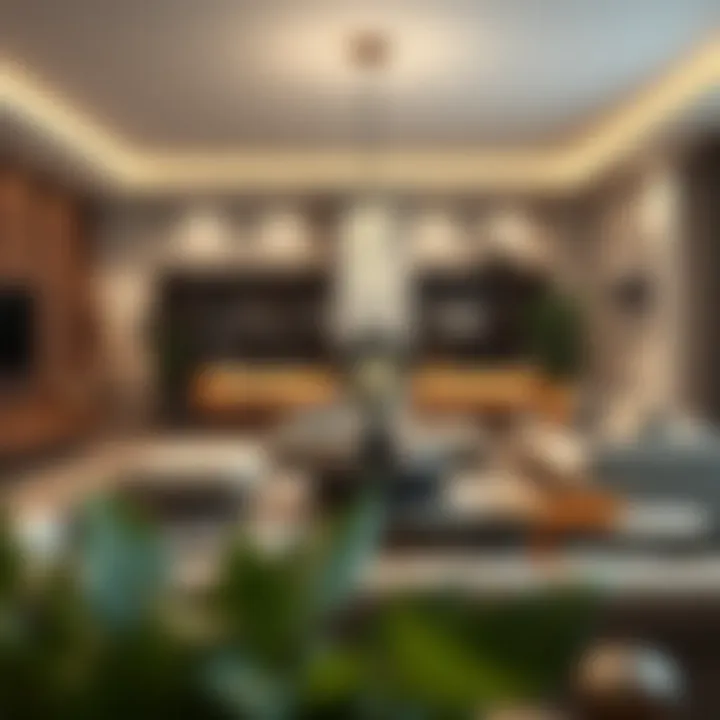 Sophisticated living room design showcasing modern furniture