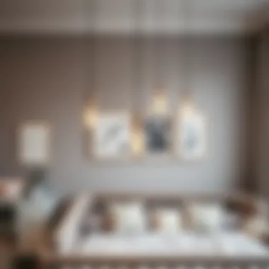 Elegant pendant lights in a modern baby room