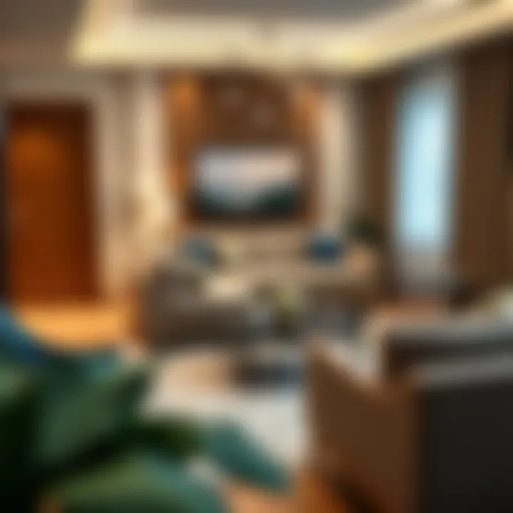 Sophisticated Living Room Design with Oak Furniture Elegant living room featuring oak colored furniture