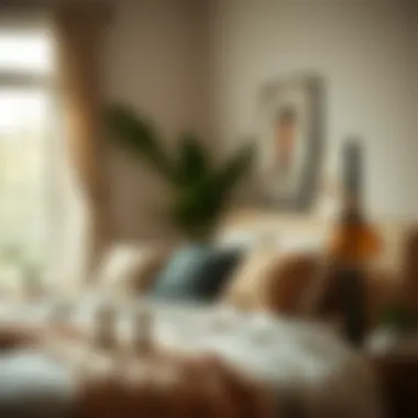 Cozy bedroom with stylish accessories