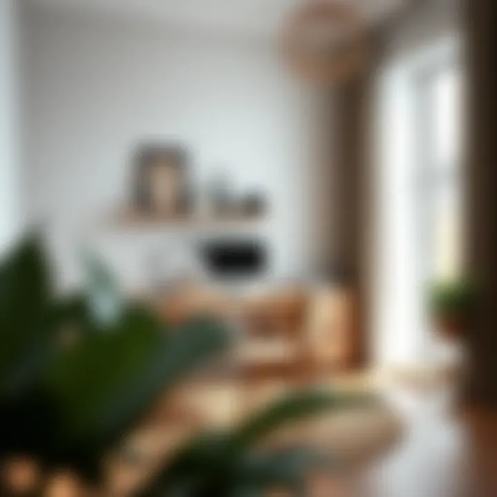 Minimalist workspace featuring simple yet functional furniture