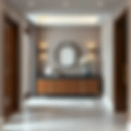 Modern Seating Hallstand Design Elegant modern seating hallstand in a stylish entryway