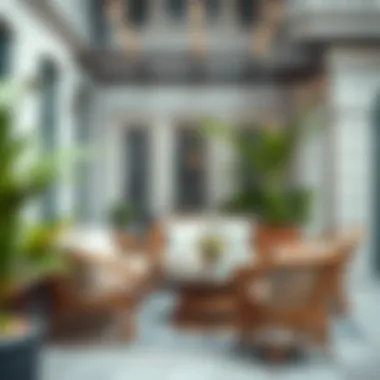 Stylish Outdoor Seating with Rattan Stylish outdoor seating area with rattan furniture