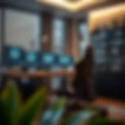Stylish gaming chair in a modern home office setup