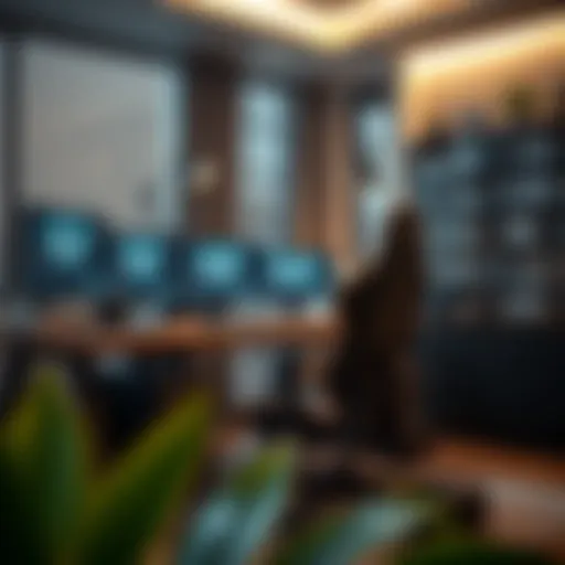 Stylish gaming chair in a modern home office setup