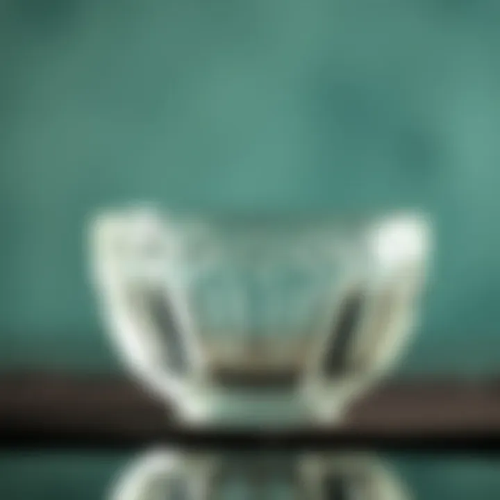 Close-up of Paşabahçe Crystal Sugar Bowl Close-up of a Paşabahçe crystal sugar bowl reflecting light