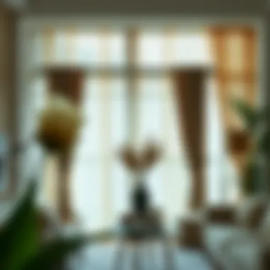 Elegant Patterned Sunshade Curtains Elegant patterned sunshade curtains enhancing interior design