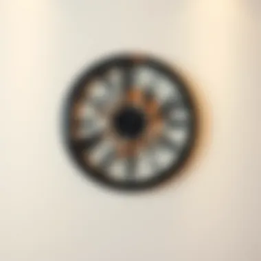 An artistic wall clock with a unique abstract design.