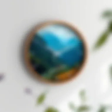 Nature's Elegance on Your Wall A modern wall clock showcasing a scenic landscape.