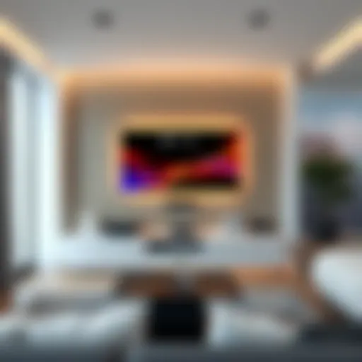 PlayStation 5 wall stand in a modern living room