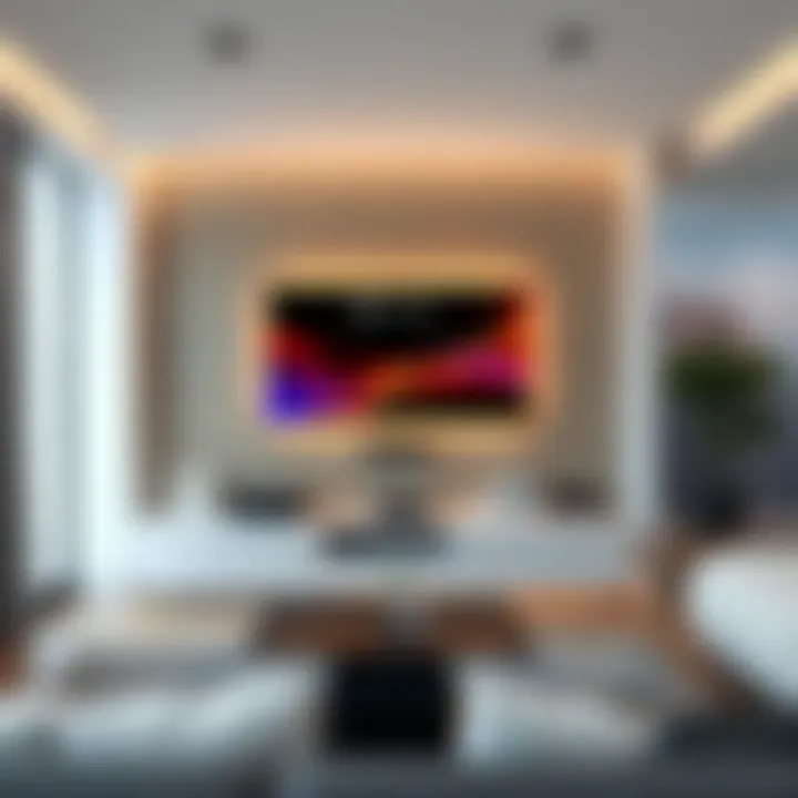 PlayStation 5 wall stand in a modern living room