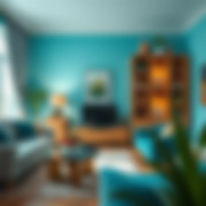 Psychological impact of turquoise in home environments