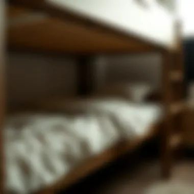 Close-up of quality materials used in bunk bed construction