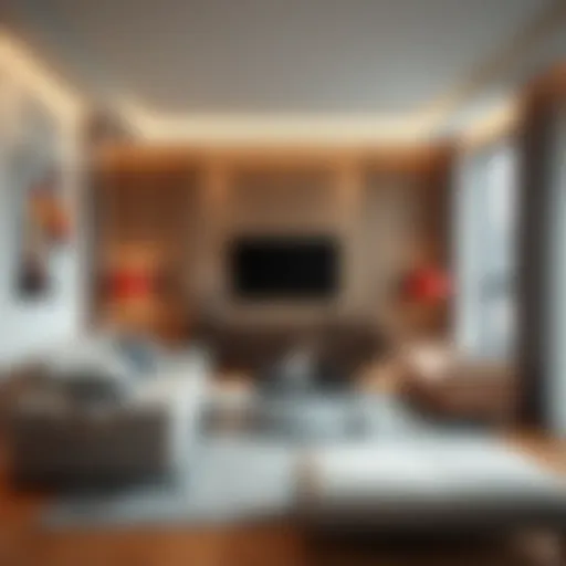 Elegant minimalist living room arrangement