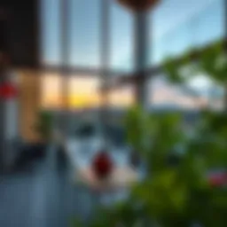 Elegant glass balcony showcasing modern design