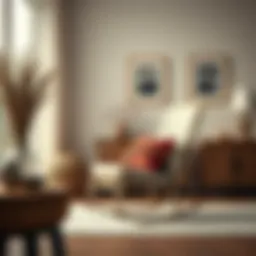 A beautifully designed rocking chair in a cozy living room