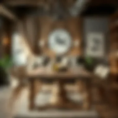 Charming Rustic Table Design Rustic wooden table with decorative elements creating a warm atmosphere