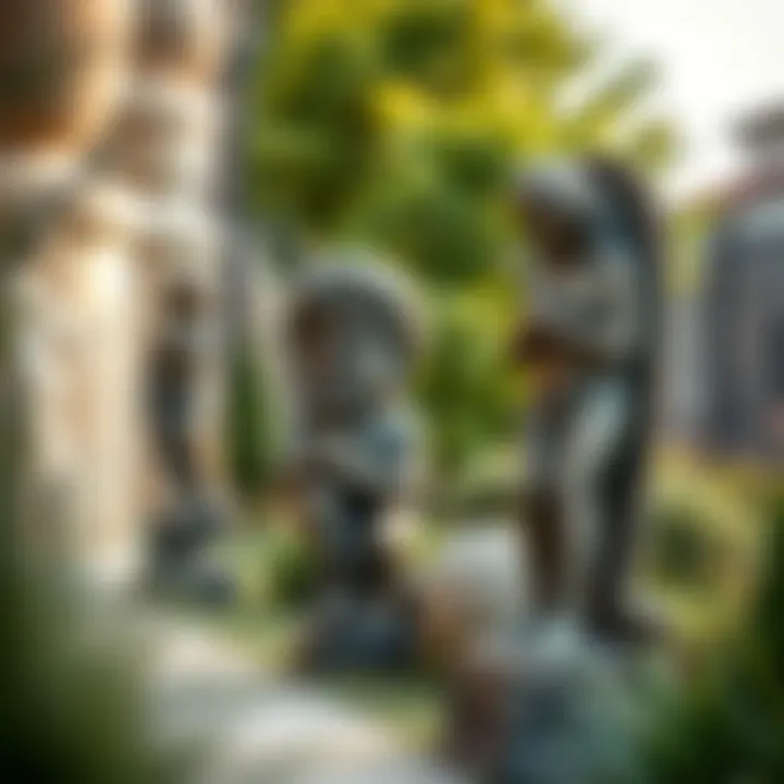 Artistic sculptures adding character to gardens