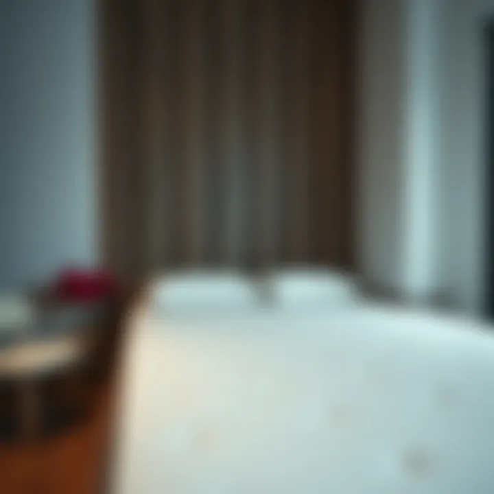 Serene bedroom setup featuring a double sponge mattress