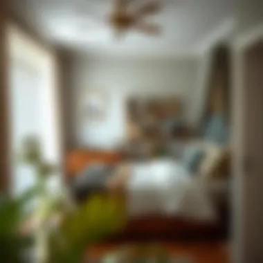 A serene bedroom environment promoting restful sleep.