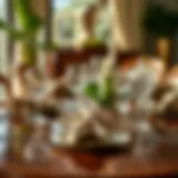 Elegant table setting with fabric napkins