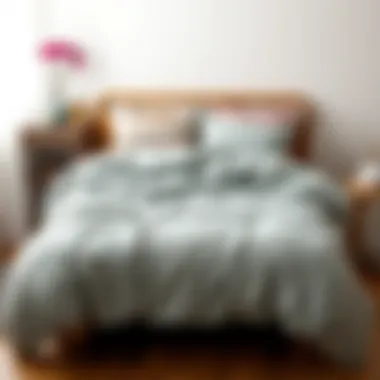 Cozy Single Cotton Duvet Cover Cozy single cotton duvet cover on a neatly made bed