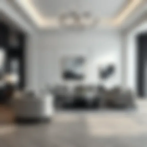 Sophisticated Living Room in Black and White Elegant black and white living room design showcasing harmony and sophistication