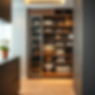 Functional sliding pantry unit maximizing storage efficiency