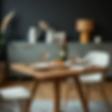 Stylish small square table set for a delightful meal