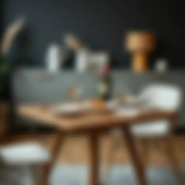 Stylish small square table set for a delightful meal