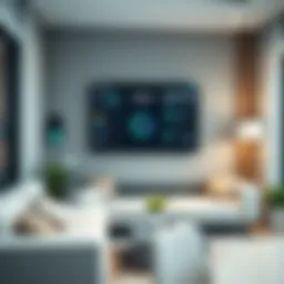 Smart home security system interface showcasing real-time monitoring