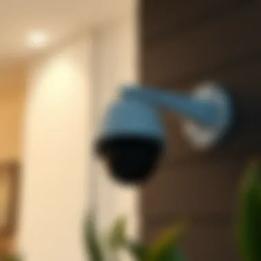 Advanced Surveillance Technology for Enhanced Safety A smart security camera mounted at a residential entrance