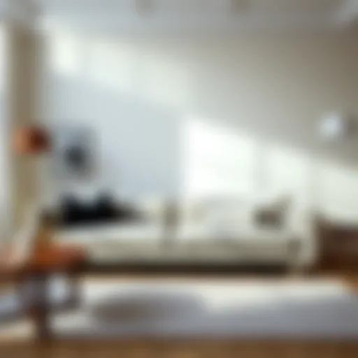 Elegant sofa bed in a modern living room