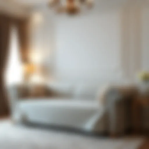 Elegant sofa cover design showcasing intricate patterns