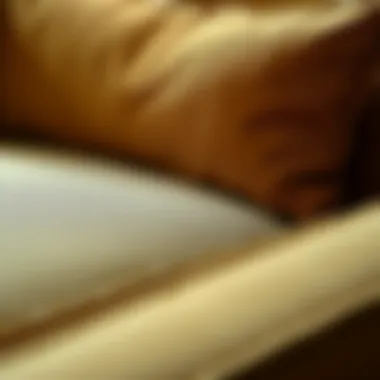 Close-up of a luxurious fabric used in modern sofas