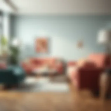 Trendy color palette for contemporary sofa designs