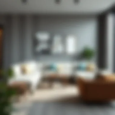 An elegant modern sofa set combined with various interior styles