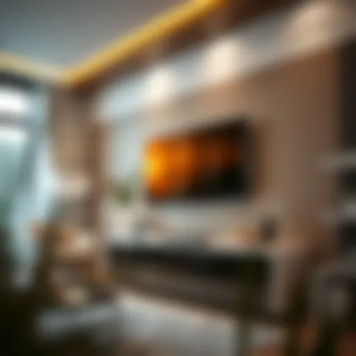 Modern Elegance in TV Unit Design Elegant modern TV unit in a stylish living room setting